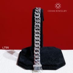 Lắc Tay CHAM JEWELRY LT99, Lắc Khoen Lật Bảng 10.0mm (Barcode TLBC568).