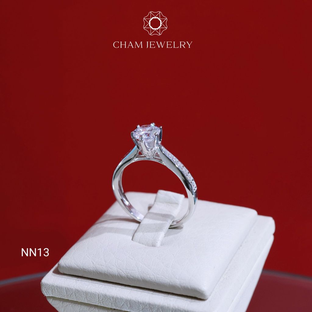 Nhẫn CHAM JEWELRY NN13, Chủ 6.0mm (Barcode TNN1502)