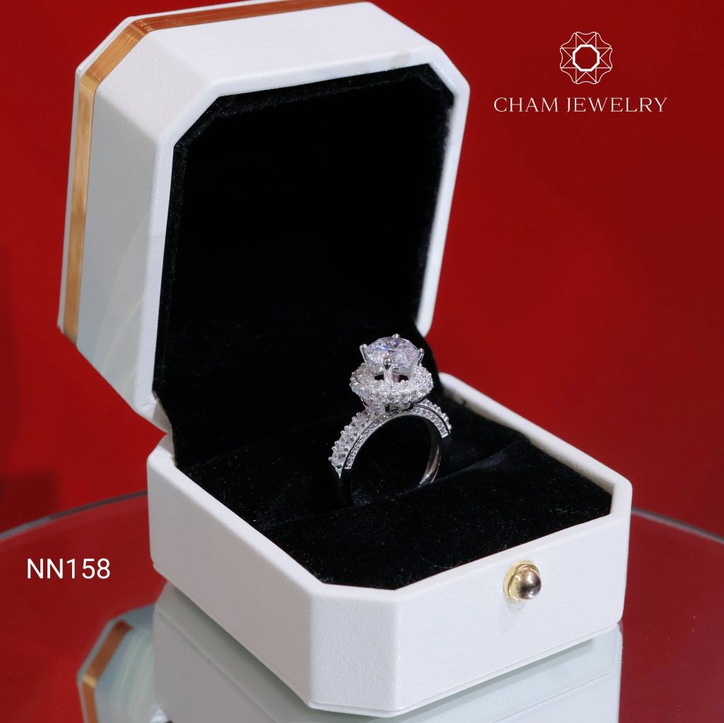Nhẫn NN158 CHAM JEWELRY, Chủ 8.0mm (Barcode TNN1773).