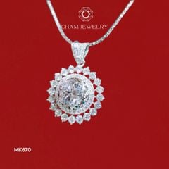 Mặt Dây Chuyền MK670 CHAM JEWELRY, Viên Chủ 9.0mm (Barcode TMA1772).