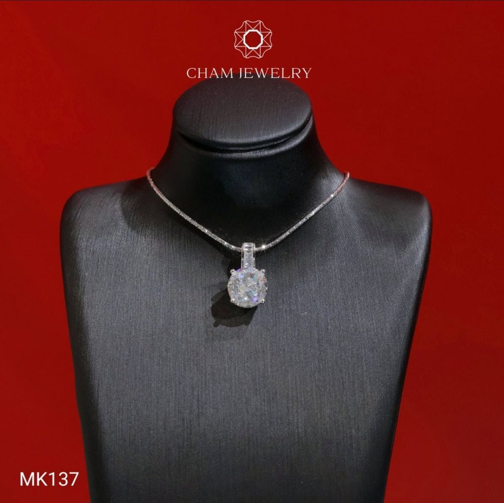 Mặt Dây Chuyền MK137 CHAM JEWELRY, Đá Nam Phi Chủ 8.0mm (Barcode TMX333)