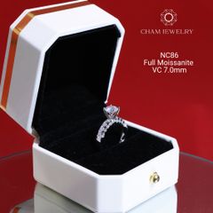 Nhẫn NC86 CHAM JEWELRY, Full Kim Cương Moissanite Chủ 7.0mm (Barcode TVM67)