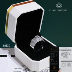 Nhẫn Nam NB39 CHAM JEWELRY,  Chủ 6.5mm Full Moissanite C&C Chủ 6.5mm (Barcode OCNA10)