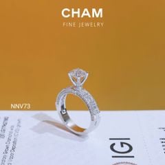 Nhẫn Nữ NNV73 Vàng 10k Chủ 6.3 Kim Cương Lab Grown Diamond