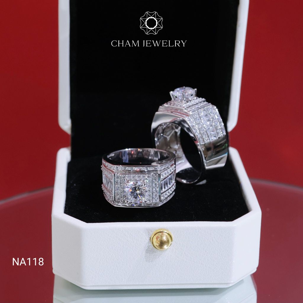 Nhẫn Nam NA118 CHAM JEWELRY, Chủ 6.5mm (Barcode TNNA438)