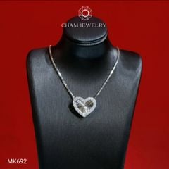 Mặt Dây Chuyền MK692 CHAM JEWELRY, Mặt Tim Xỏ Bản 15mm (Barcode CADM901A).