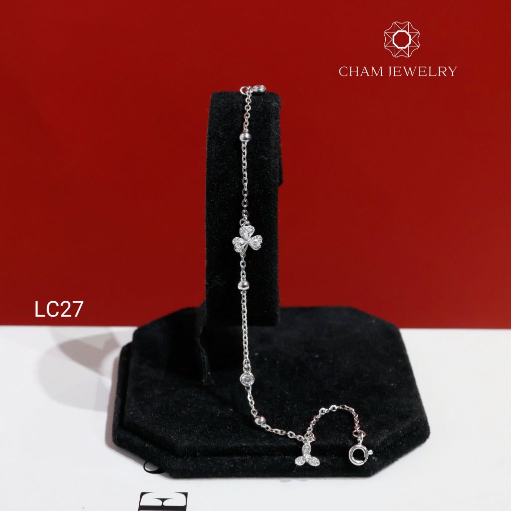 Lắc Chân LC27 CHAM JEWELRY, Lắc Chân Charm Cỏ 4 Lá (Barcode CTNC111) .