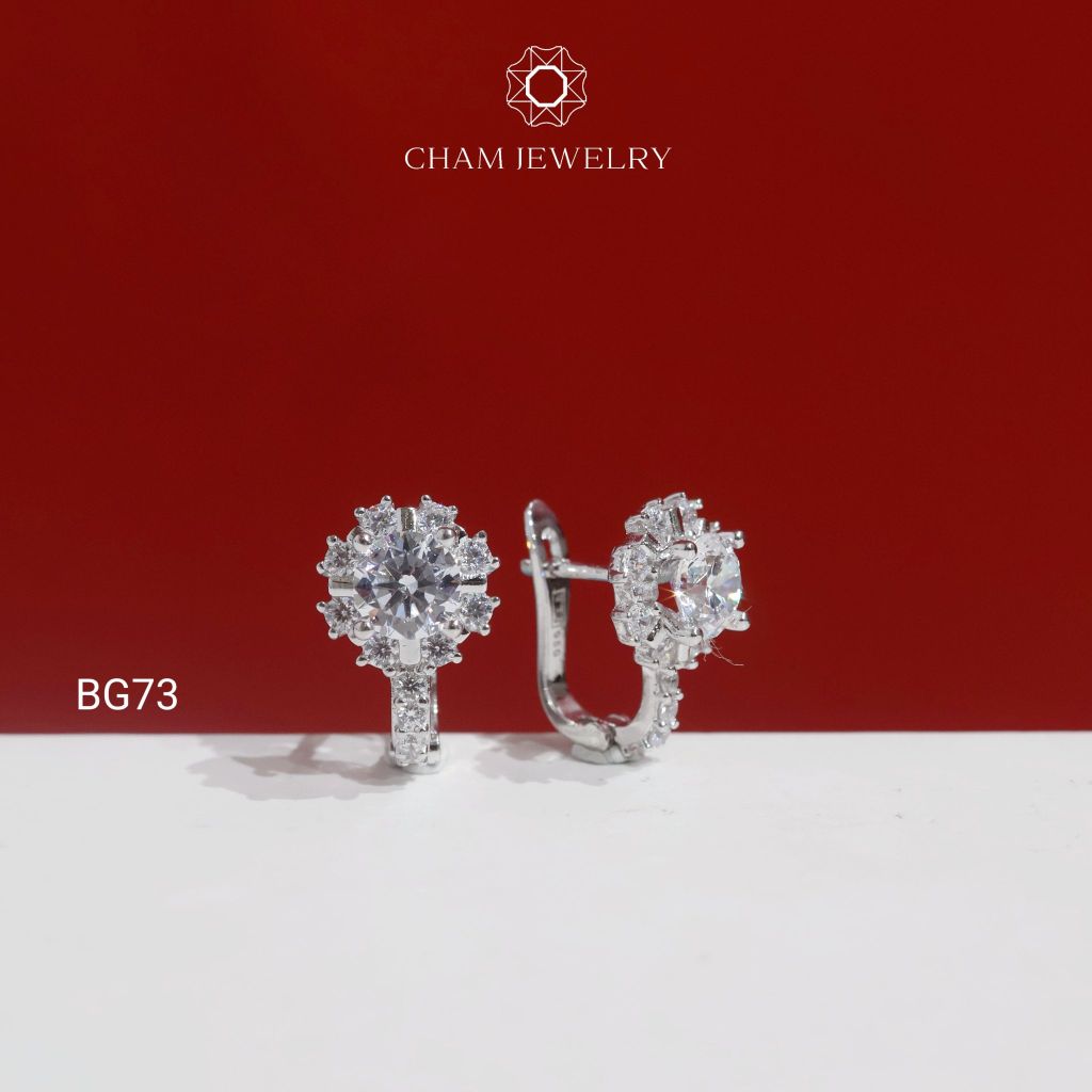 Hoa Tai BG73 CHAM JEWELRY, Chủ 5.5mm (Barcode TBG1052)