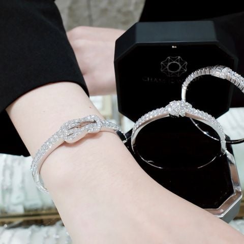 Vòng Tay VC03 CHAM JEWELRY, Full Moissanite Cao Cấp  (Barcode OVT02).