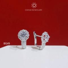 Hoa Tai BG49 CHAM JEWELRY, Chủ 4.0mm (Barcode TBG1083).