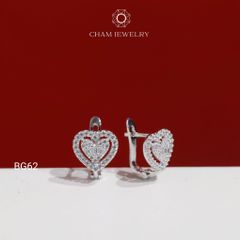 Hoa Tai BG62 CHAM JEWELRY, Hoa Tai Trái Tim (Barcode TBG1116).