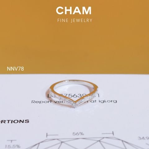 Nhẫn Nữ NNV78 Vàng 10k Kim Cương Lab Grown Diamond