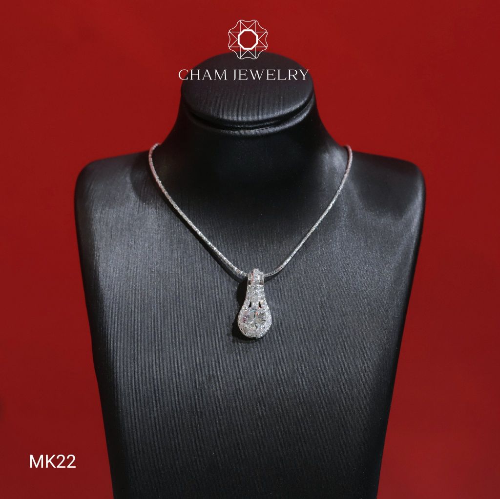 Mặt Dây Chuyền MK22 CHAM JEWELRY, Mặt Giọt Nước, Chủ 5.0mm (Barcode TMX388)