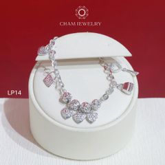 Lắc Tay CHAM JEWELRY LP14, Lắc Xích 3 Châu 7 Charm (Barcode TLT623)