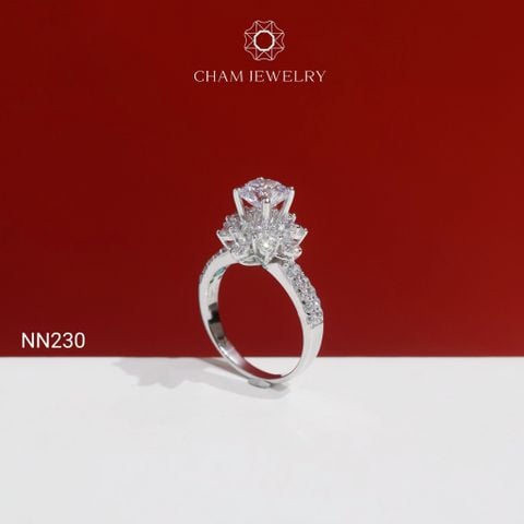 Nhẫn NN230 CHAM JEWELRY, Chủ 6.5mm( Barcode TNN1898).