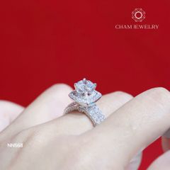 Nhẫn NN568 CHAM JEWELRY, Viên Chủ 7.0mm (Barcode TNN1556)
