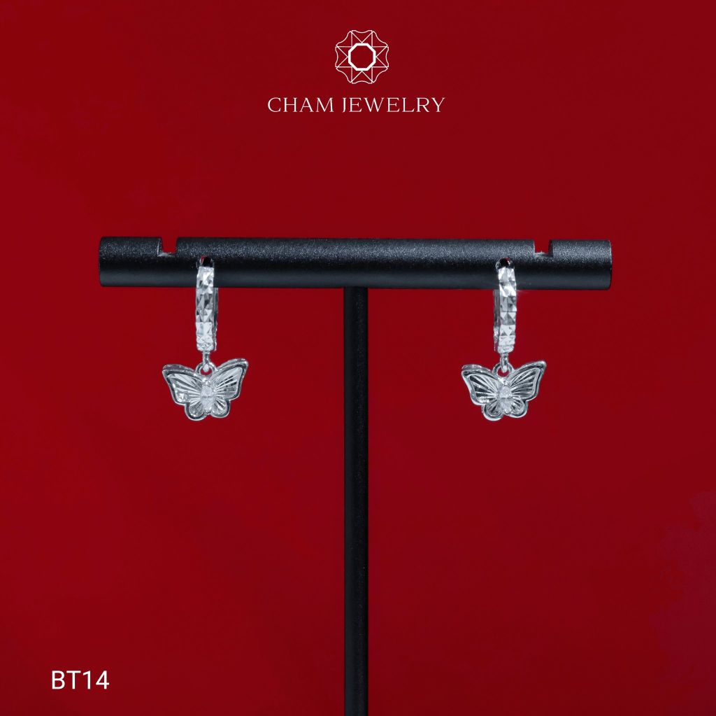Hoa Tai CHAM JEWERLY BT14, Hoa Tai Kiểu Bướm ( Barcode TBT872).