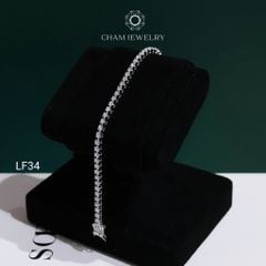 Lắc Tay LF34 CHAM JEWELRY, Full Moissanite Cao Cấp 2.0mm (Barcode OCL08)