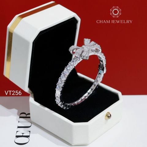 Vòng Tay CHAM JEWELRY VT256, Vòng Nơ Kiểu Full Đá 4.5mm (Barcode PVH408)
