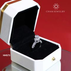 Nhẫn NN573 CHAM JEWELRY, Viên Chủ 5.5mm (Barcode TNN1552)