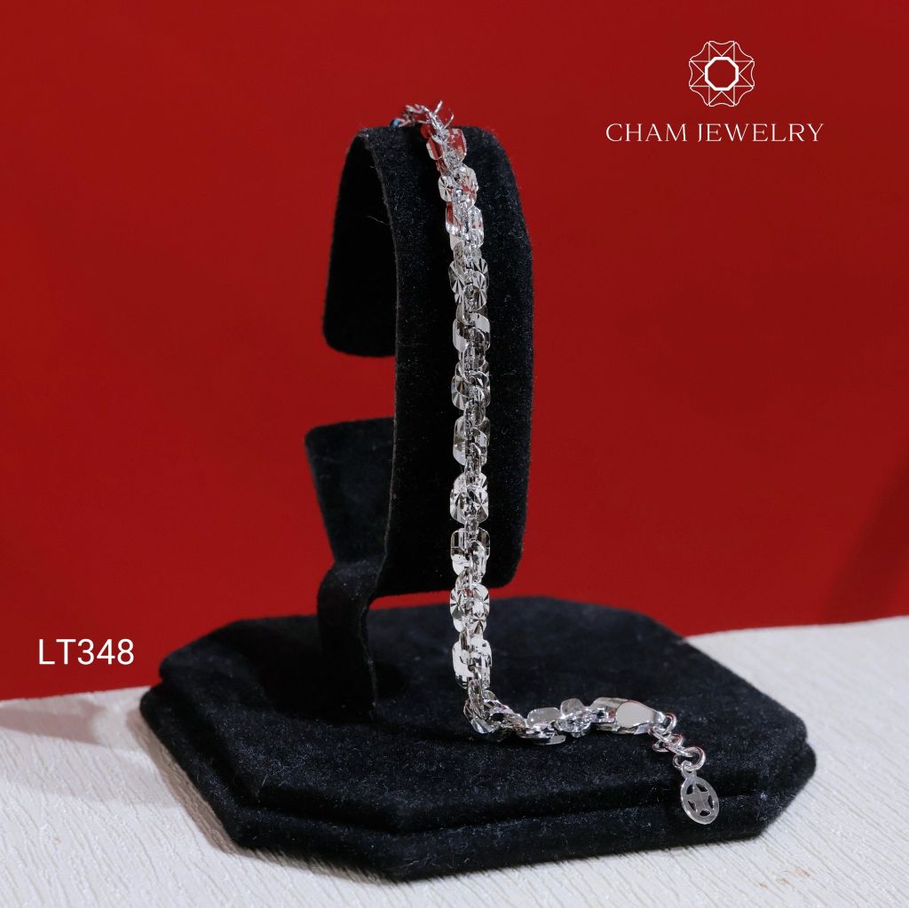 Lắc Tay LT348 CHAM JEWELRY , Xoắn Vuông 5.0mm Charm Ngôi Sao (Barcode TLBC794).
