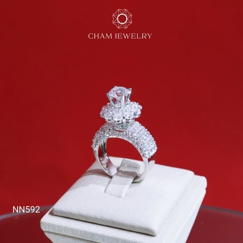 Nhẫn NN592 CHAM JEWELRY, Chủ 6.0mm (Barcode TNN1581)