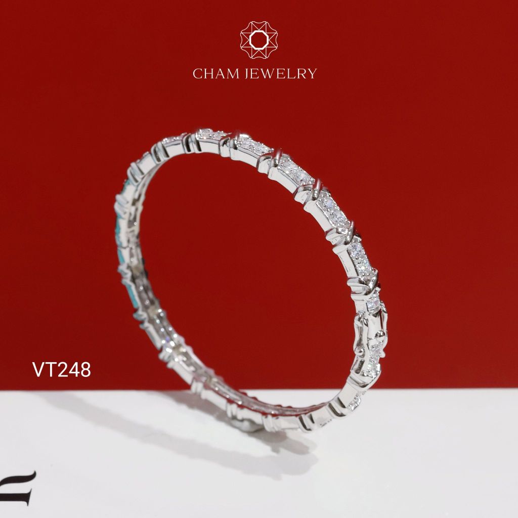 Vòng Tay CHAM JEWELRY VT248, Vòng Kiểu Bản 4.0mm (Barcode PVH372)