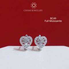 Hoa Tai CHAM JEWELRY BC49, Full Moissanite  (Barcode OPB01)