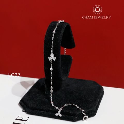 Lắc Chân LC27 CHAM JEWELRY, Lắc Chân Charm Cỏ 4 Lá (Barcode CTNC111) .
