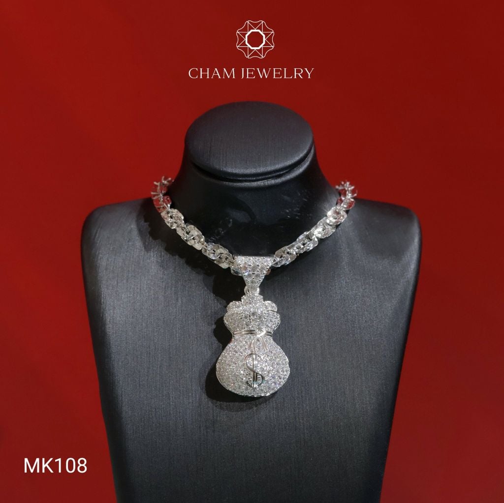 Mặt Dây Chuyền MK108 CHAM JEWELRY, Mặt Túi Tiền Bản Lớn (Barcode TMA846).