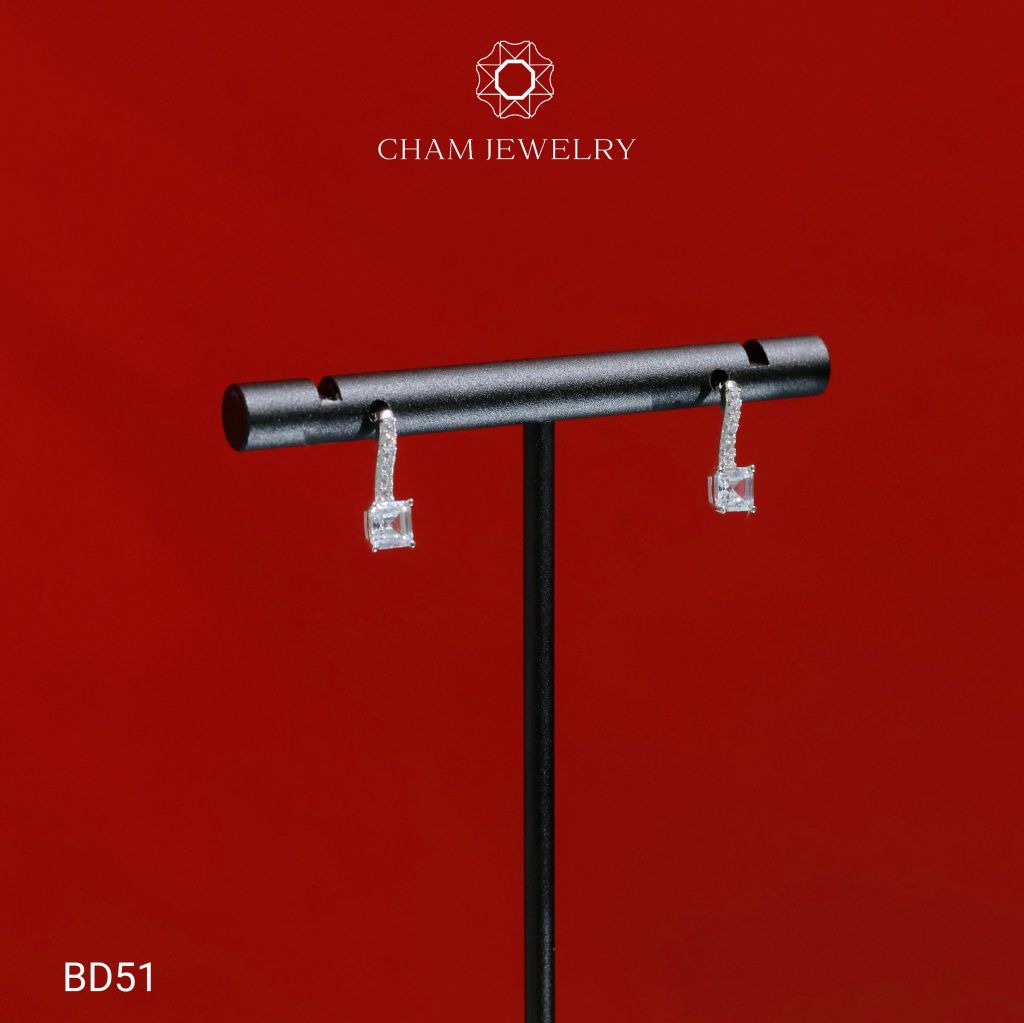 Hoa Tai BD51 CHAM JEWELRY, Chủ 4.0mm (Barcode TBD1682).