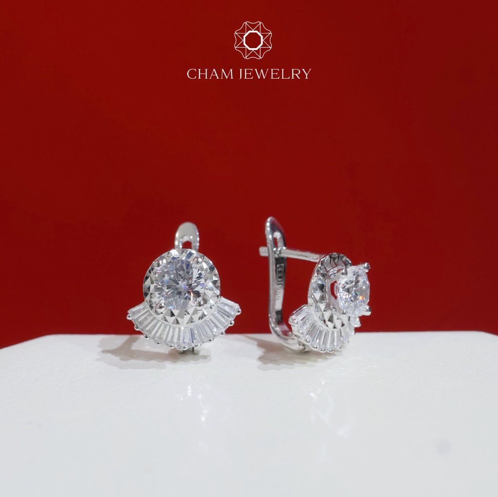 Hoa Tai BG39 CHAM JEWELRY , Chủ 5.0mm (Barcode TBG471).