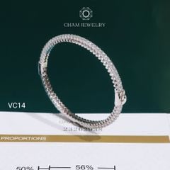 Vòng Tay VC14 CHAM JEWELRY, Vòng Full Moissanite Đá 2.0mm (Barcode OCV14).