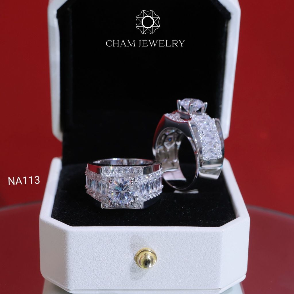 Nhẫn Nam NA113 CHAM JEWELRY, Chủ 7.5mm (Barcode TNNA433).