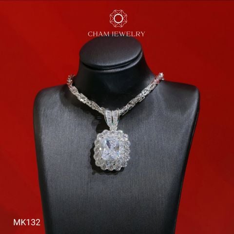 Mặt Dây Chuyền MK132 CHAM JEWELRY, Mặt Đá Nam Phi Chủ 8x10mm (Barcode TMA1445)