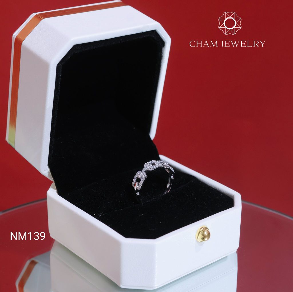 Nhẫn NM139 CHAM JEWELRY, Nhẫn Mắt Xích Bản 5.0mm (Barcode NNNH32).