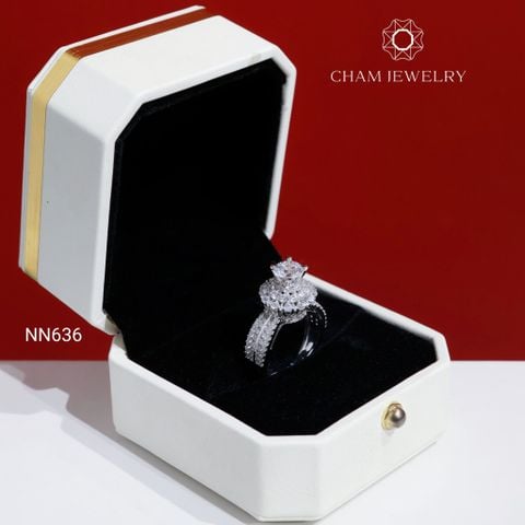 Nhẫn NN636 CHAM JEWELRY, Chủ 6.5mm ( TNN1955 )