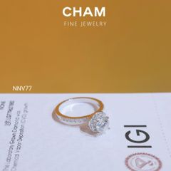 Nhẫn Nữ NNV77 Vàng 10k Chủ 5.4 Kim Cương Lab Grown Diamond