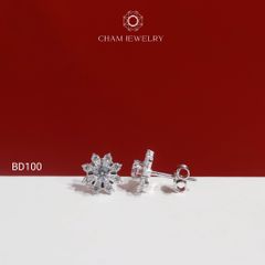Hoa Tai BD100 CHAM JEWELRY , Chủ 4.0mm ( Barcode TBD1652).