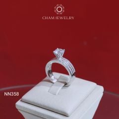 Nhẫn Nữ NN358 CHAM JEWELRY, Chủ 6.0mm (Barcode TNN1038- TNN1318)
