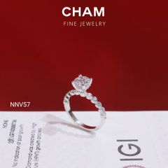 Nhẫn Nữ NNV57 Vàng 10k Chủ 6.3 Kim Cương Lab Grown Diamond