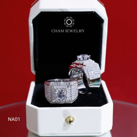 Nhẫn Nam NA01 CHAM JEWELRY, Chủ 8.0mm (Barcode TNNA425).