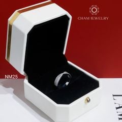 Nhẫn NM25 CHAM JEWELRY, Nhẫn Kiểu Full Nửa Hàng Đá (Barcode TNT490).