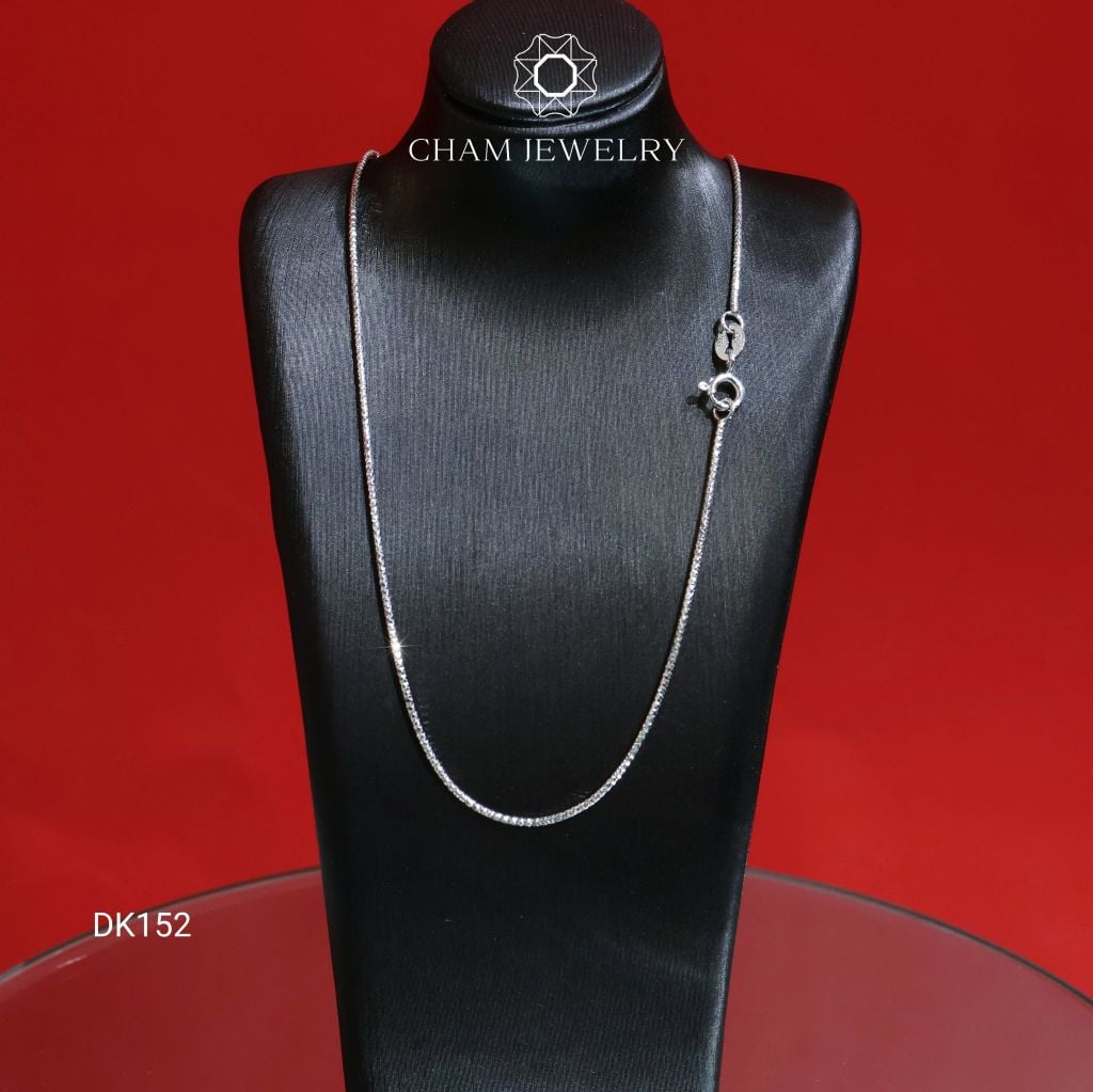 Dây Chuyền DK152 CHAM JEWELRY, Dây Mì Kim Cương Bản 1.0mm (Barcode CDYR97).