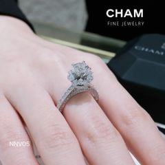 Nhẫn Nữ NNV05 Chủ 6.3mm D VVS2 Vàng 10k Kim cương Lab-grown