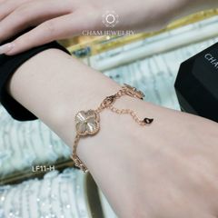Lắc Tay LF11 CHAM JEWELRY, Lắc 4 Lá Chạm Máy (Barcode OLT04)