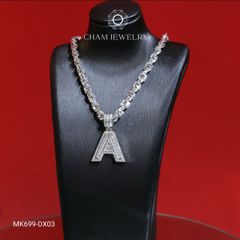 Dây Và Mặt MK699-DX03 50cm CHAM JEWELRY, Mặt Chữ A Full Đá