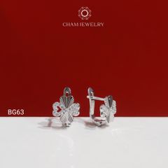 Hoa Tai BG63 CHAM JEWELRY, Hoa Tai Trái Tim Kiểu (Barcode TBG1128).