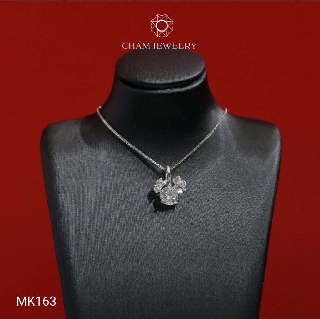 Mặt Dây Chuyền MK163 CHAM JEWELRY, Mặt Hoa Lá Chủ 6.0mm (Barcode TMX248).