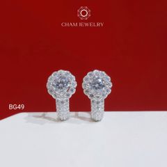Hoa Tai BG49 CHAM JEWELRY, Chủ 4.0mm (Barcode TBG1083).